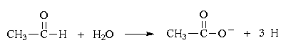 conversion to acetate ions reaction